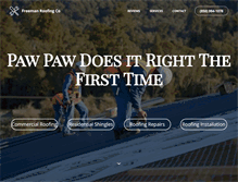 Tablet Screenshot of freemanroofing.com